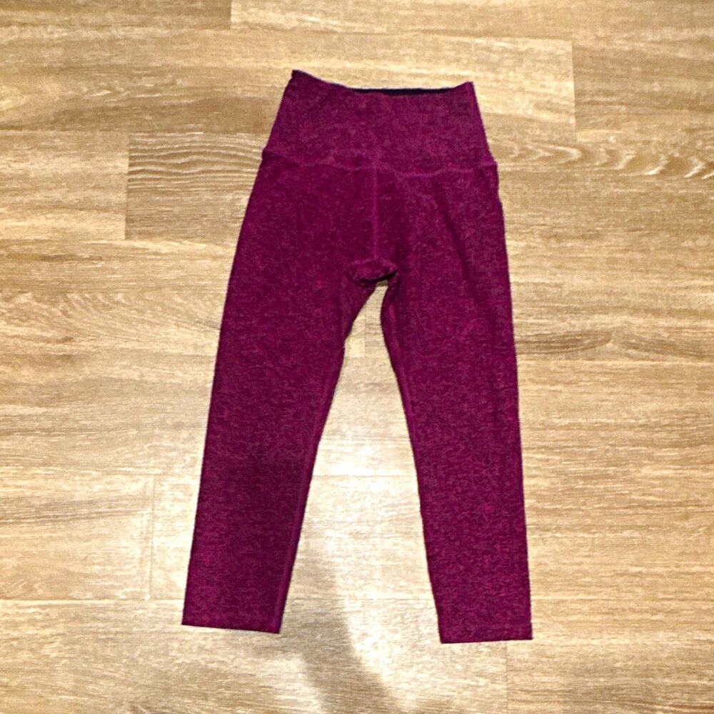 Beyond Yoga Women's Ankle Leggings Purple Solid Yoga Activewear Size S